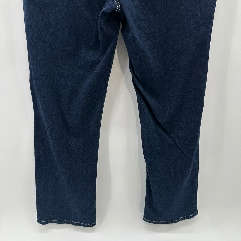 W62 Jeans Womens 18 Blue Denim Signature Fit Straight Leg Stretch Rhinestone - Picture 4 of 11